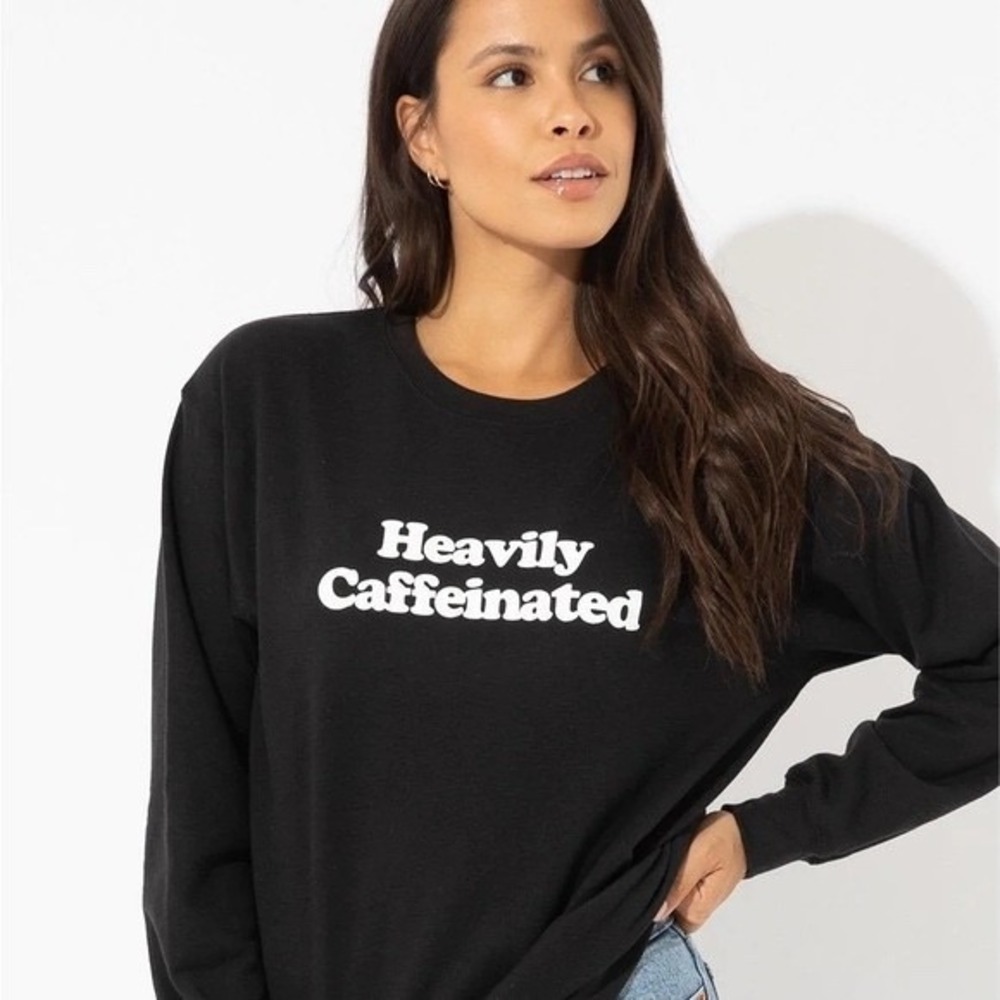Sub Urban Riot Women's Black‎ "Heavily Caffeinated" Sweatshirt Size M
